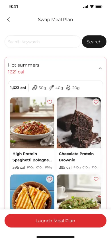 Swap meal plan — my plans